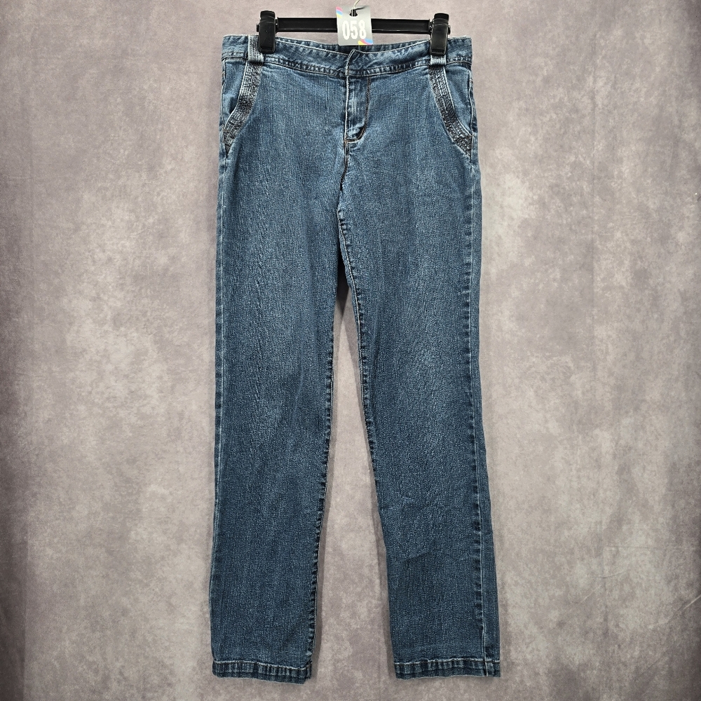Pierre‎ Cardin Blue Straight Tapered Denim Jeans Pants 10